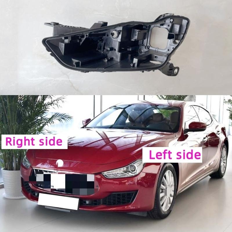For Maserati Ghibli 2014 2015 2016 2017 2018 2019 Headlamp Base Headlight Rear shell Replace Headlight House Black rear shell