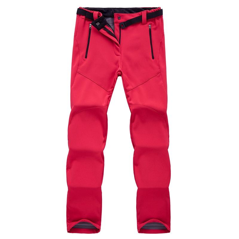 Ski Outdoor Hiking Pants Women Warm Fleece Padded Windproof Waterproof Trousers