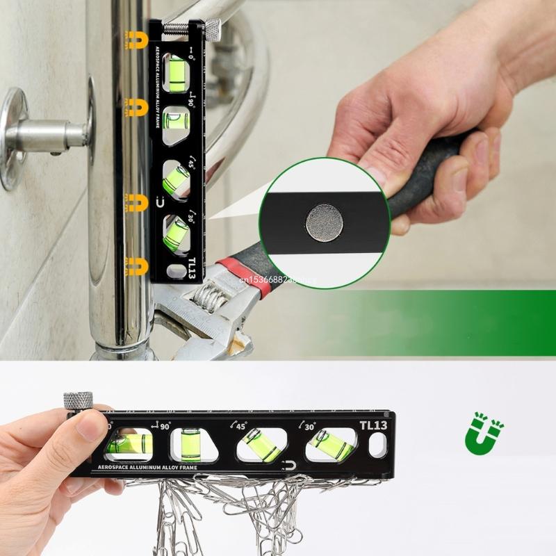 Aluminum Level Meter Drawing Tools Measurement Woodworking Pipes Stairs Corners Dropship