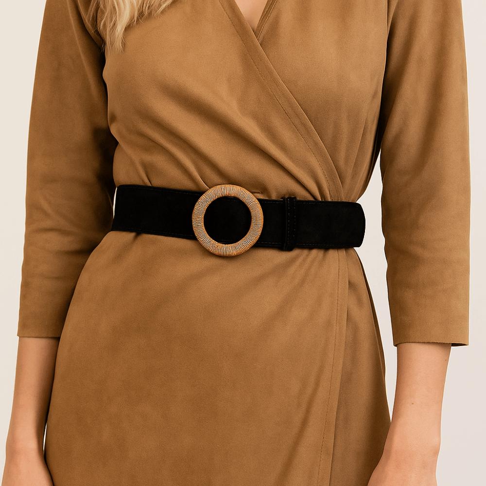 Luxury Design Suede Leather Belt Casual Waistband Fashion Business Waist Belt  For Women