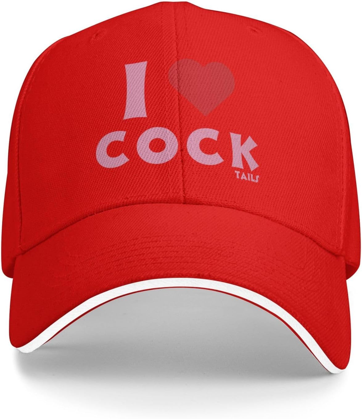 I Love Cocktails Hat Funny Unisex Baseball Cap Polyester Outdoor Adjustable Trucker Hat One Size