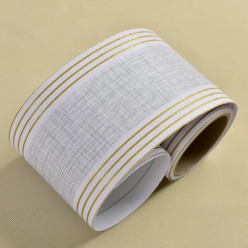 Samolepící vodotěsná lišta PVC Nálepka na zeď Koupelna Vlnovod Vlnovod Podlahový kámen Dveře Pozadí Nástěnný rám Nálepka na parapet