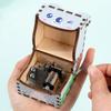 Cpc Ce Wooden Animal Shape Hand-Cranked Music Box, Children'S Educational Wooden Toy Office Ornament