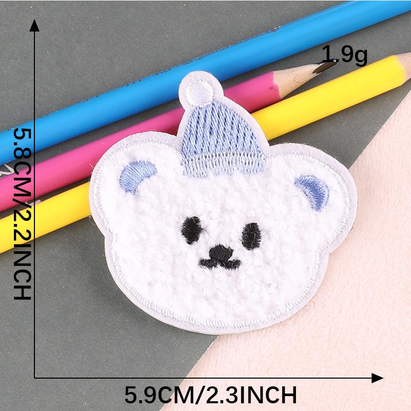 Self-Adhesive Cartoon Bear Embroidery Patch for DIY Scrapbook