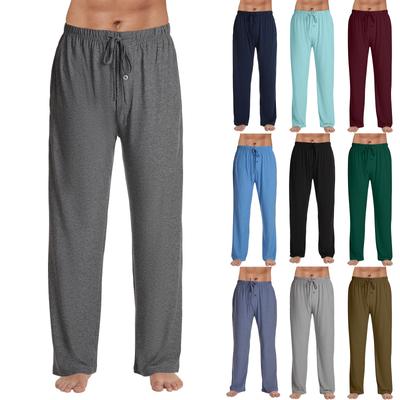 Herren Winter Einfarbig und Kariert Hosen Volle Länge Lange Hosen Sporthosen Pyjamahosen
