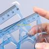 W89C Geometric Drawing Templates Plastic Rulers Multi-Function Measuring Rulers