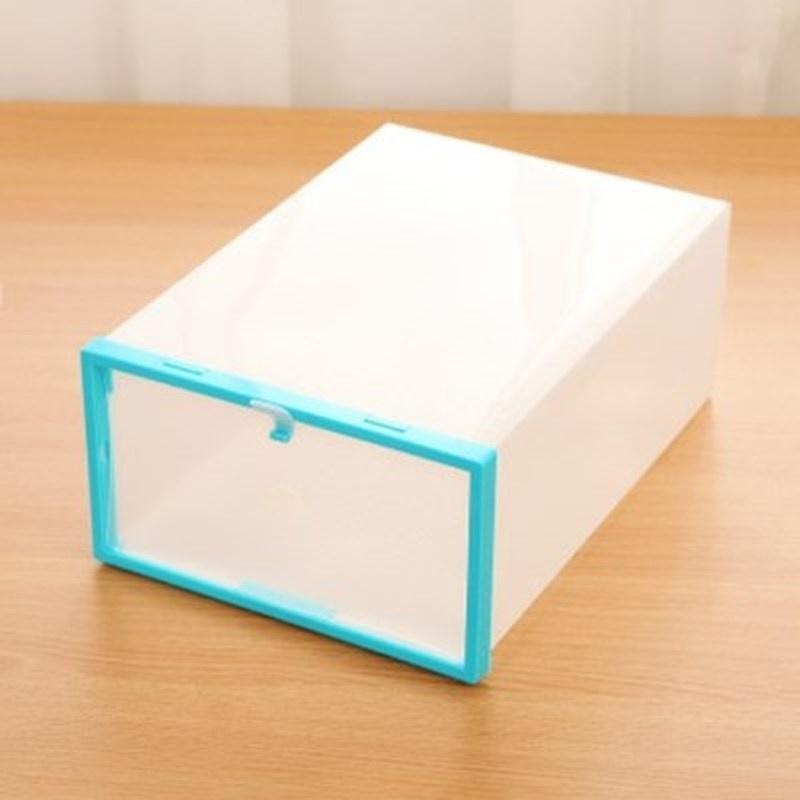 Scatola Trasparente Portaoggetti Organizer per Scarpe in Plastica Antipolvere Resistente all'Umidità 1 pz