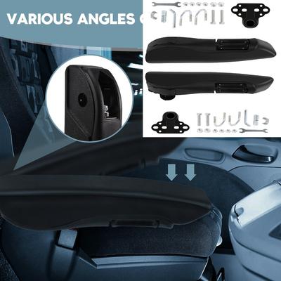 1 Paire Gauche+Droite Universelle Réglable Poignées d'Accoudoir de Siège Accoudoir Siège Auto Accoudoir pour Camping-car Voiture Camping-car Bateau Camion Van