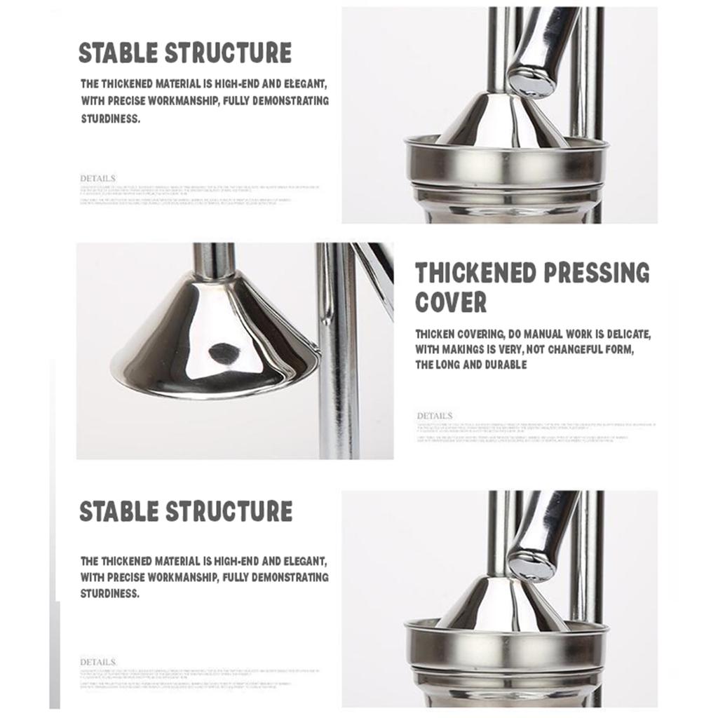 Iron Juicer Manual Juicer, Efficient Stainless Steel Manual Juicer Fruit Juicer, Heavy Duty Manual Juicer For Fresh Lemonade Orange Juice, Easy To Use