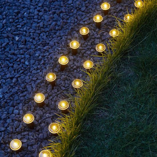 30Pcs Solar Ground Lights, Waterproof Garden Disk Lights, Solar Powered Pathway Lights, In-Ground Landscape Lighting for Lawn Patio Garden Walkway