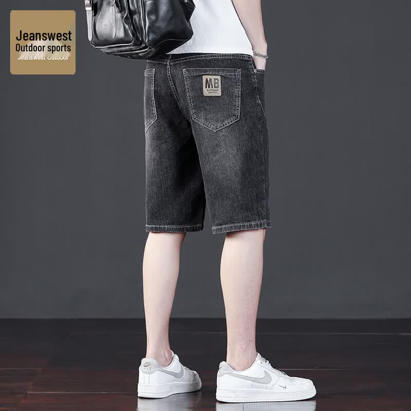 Jeanswest Men s Lightweight Casual Denim Bermuda Shorts 29 чёрный