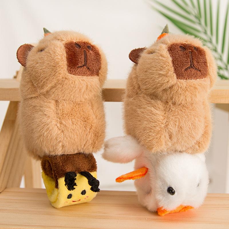 Lustiges Capybara-Schlagarmband - Schüttelnde Flügel Zugdesign, Niedliches Tier zum Tragen für Kinder und Jugendliche (Fidget Modeaccessoire)