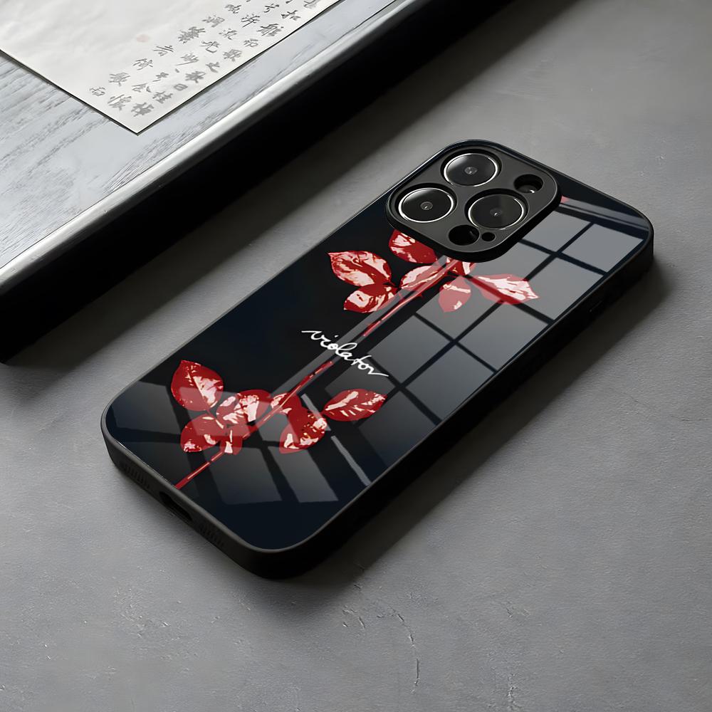 D-Depeche Mode Rock-ES Band Phone Case Glass For IPhone 16 15 14 Pro Max 13 12 Mini 11 X XS XR 8 Plus For Lovely Samsung S 25 24