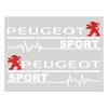 2pc Car Side Rearview Mirror Decor Stickers Car Logo Body Styling Decal For Peugeot 205 307 2008 207 308 107 408 508 106 301 206