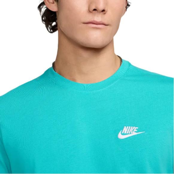 Nike Logo Printed Crew Neck Straight Cut Short Sleeve T-Shirt Men Tops Blue AR4999-345