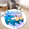 Sonic Printed Chair Rug for Home Office Use, Living Room Kitchen Game Room Round Carpet