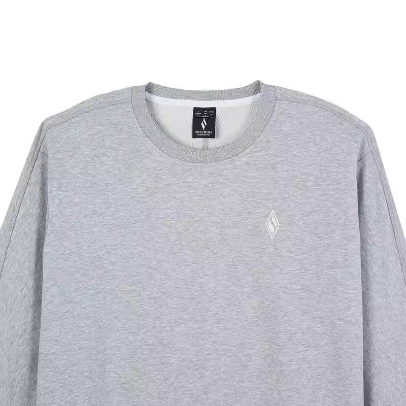 Skechers Sports Lifestyle Series Loose Fit Drop Shoulder Soft Comfortable Sweatshirt Men Sweatshirt Mixed-Gray L124M034-046J