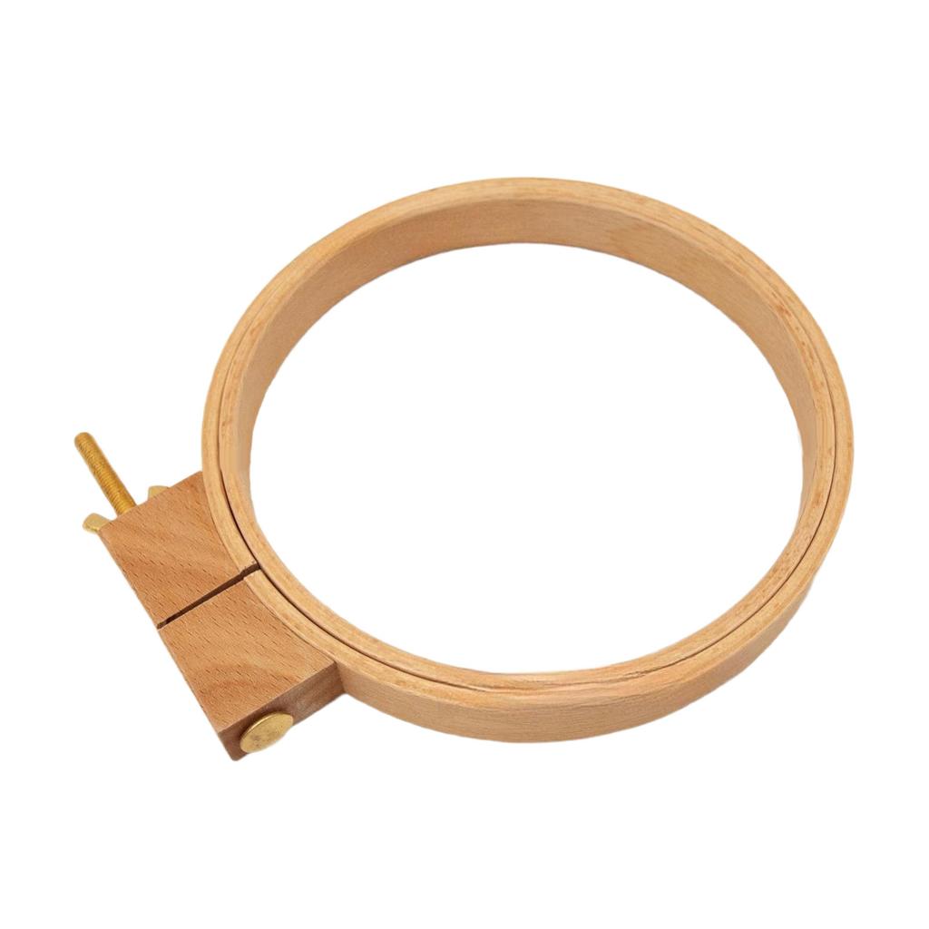 Round Wood Stitching Hoop Spring Clip Round Embroidery Hoop Stitching Embroidery Frame for Embroidery Sewing Stitching