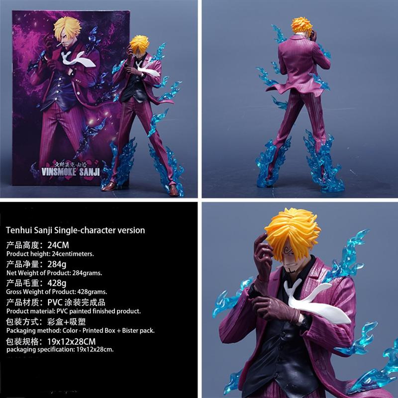 One Piece Series New Style Tenryu Sanji King Color Standing Pose Domineering Table Decoration Figurine Boxed Action Figure Model
