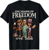 250 Years of Freedom Brainrot Tung Sahur USA Costume Funny T-Shirt Summer Graphi