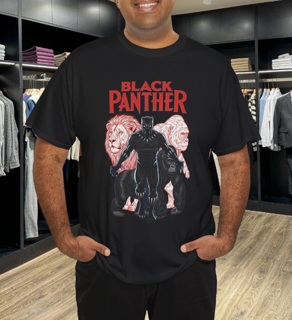Black Panther Graphic Tee Cotton Unisex T-Shirt 3XL