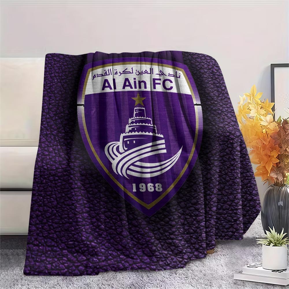 Al Ain FC Pattern Flannel Blanket, High Quality Comfortable for All Seasons, Home Decor, Warmth and Comfort, Perfect for Gifts.
