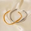 Stainless Steel Metal Wrist Bracelet Bangle For Women Gold Handmade Cast Statement Party Jewelry Gifts