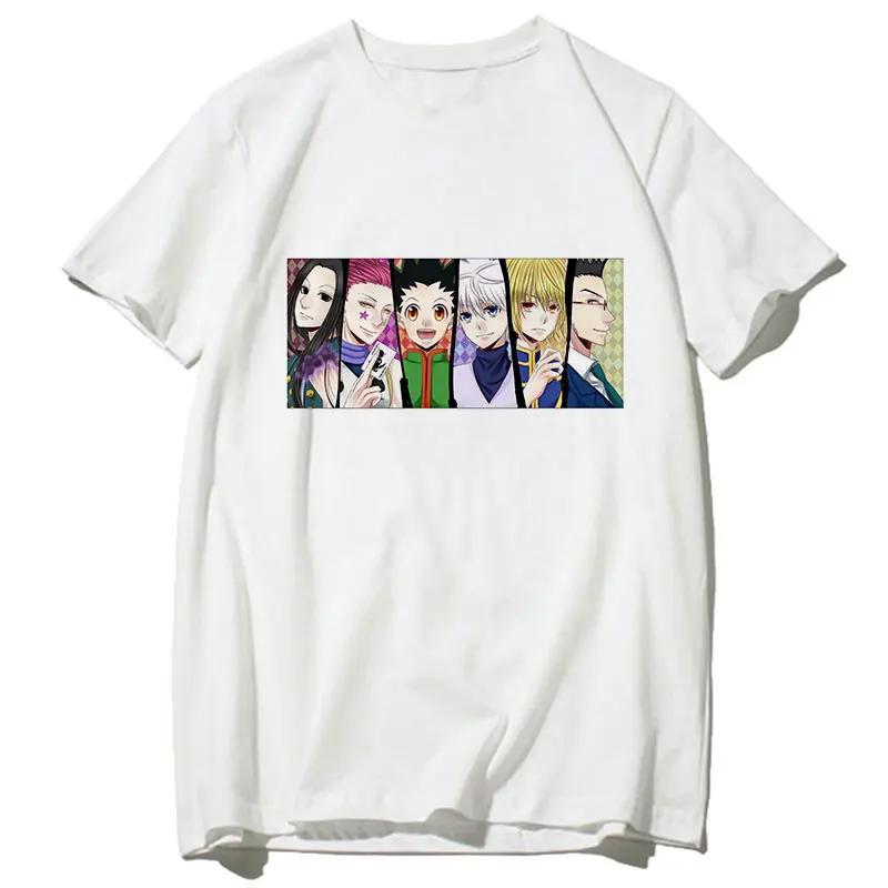 90s Japanese Anime Hunter X Hunter Unisex T-shirt Graphic Men Harajuku Kawaii Killua Tshirt Funny Hisoka T Shirt Tops Tees Male