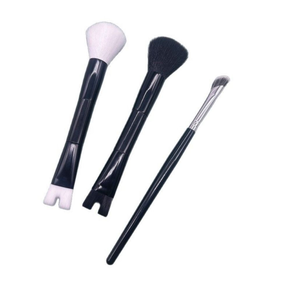 2Pcs 2-in-1 Nose Shadow Brush Portable Eyeshadow Powder Brush Professional Makeup Brush  Women