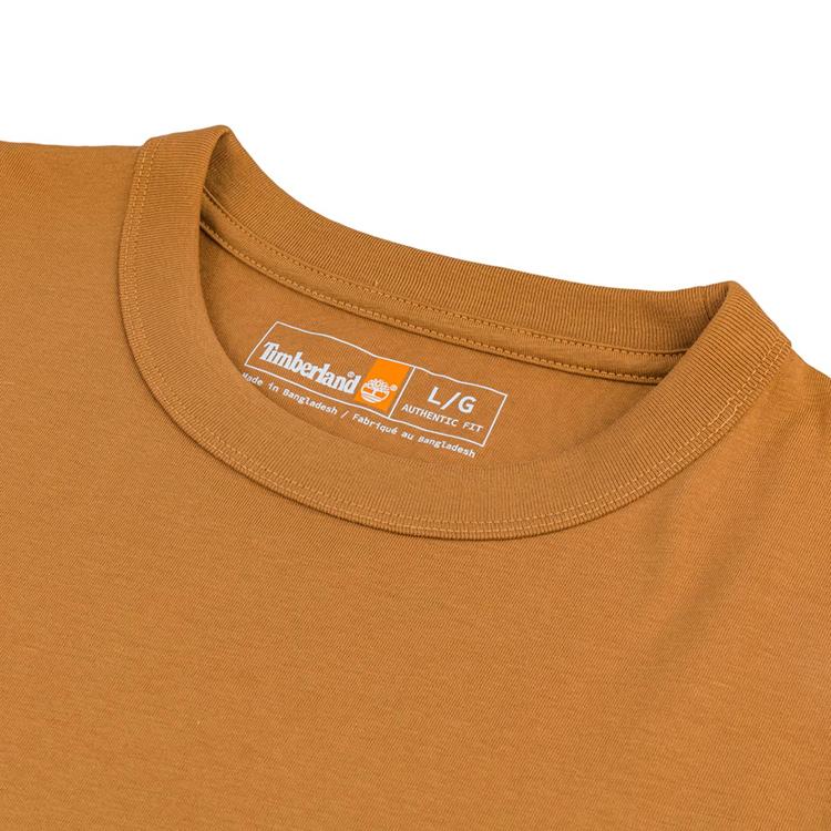 Timberland Outdoor Casual Breathable Short Sleeve T-Shirt Men Tops Wheat A6AFU-P47