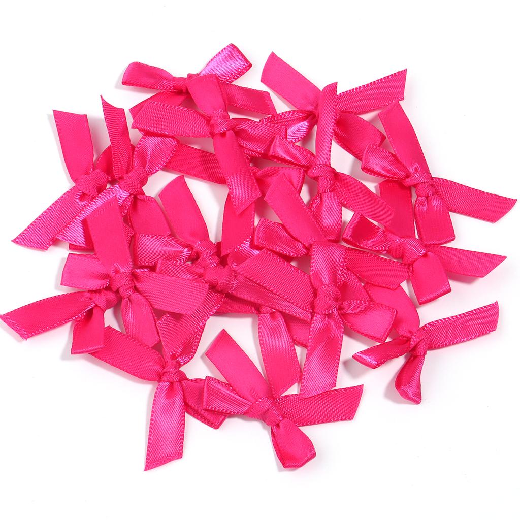 50pcs 4*3.5cm Colorful Ribbon Bows Small Size Polyester Handmade Bowknot For DIY Wedding Christmas Party Gift Bouquet Decoration