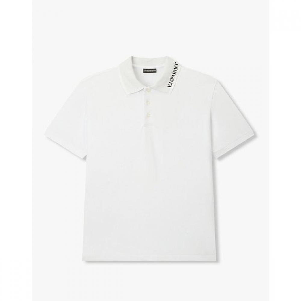 Emporio Armani Men S Beachwear Polo Shirt Jacquard Logo  0816115152 M