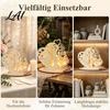 Wooden Ornament for Wedding Couple Ornaments with LED Lights Romantic Statue Heart Handcrafted Light Design Warm Glow Tabletop Night & Bedroom