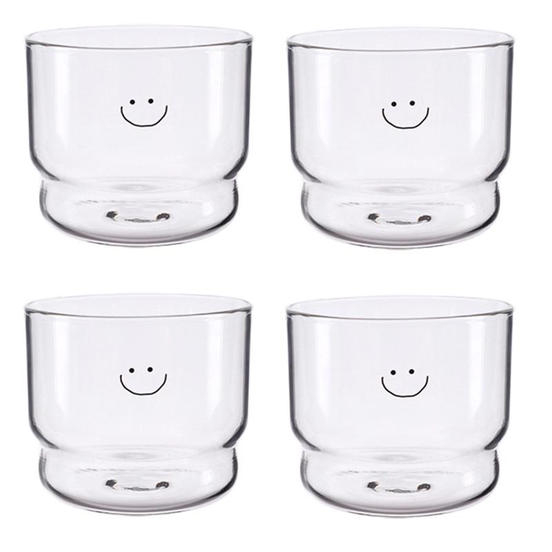 Sada 4 ks Skleněný pohár na pěnu, Pohár na pudink, Miska na dezertní dort, Pohár na želé, jogurt, pěnu, Pečicí pohár, Žáruvzdorný pohár na kávu, mléko