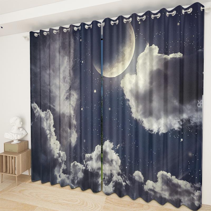 Țesătură pentru perdea cu cer înstelat Dormitor Sufragerie Balcon Perdea opacă Birou Hotel Perdea cu izolație termică
