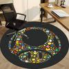 1pc Mario Office Round Area Rug,  Under Office Chairs Bedroom Living Room Home Decor a0926061