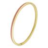 Gold Bamboo Pattern Women's Bracelet with Colored Epoxy Resin