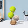 1 Set Wooden Baseball Display Stand 3 Balls Show Holder Multifunction Tennis Golf Sports Balls Base Desktop Rack Baseball Enthusiast Gift