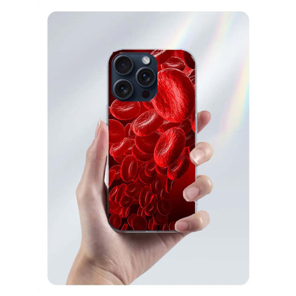 

Blood Platelets Under Microscope Clear Phone Case For Iphone 17 Air 16 Pro Max 15 Pro 14 Plus 17E 16E 11 13 12 Mini Cover Cases iPhone 16 Pro Max