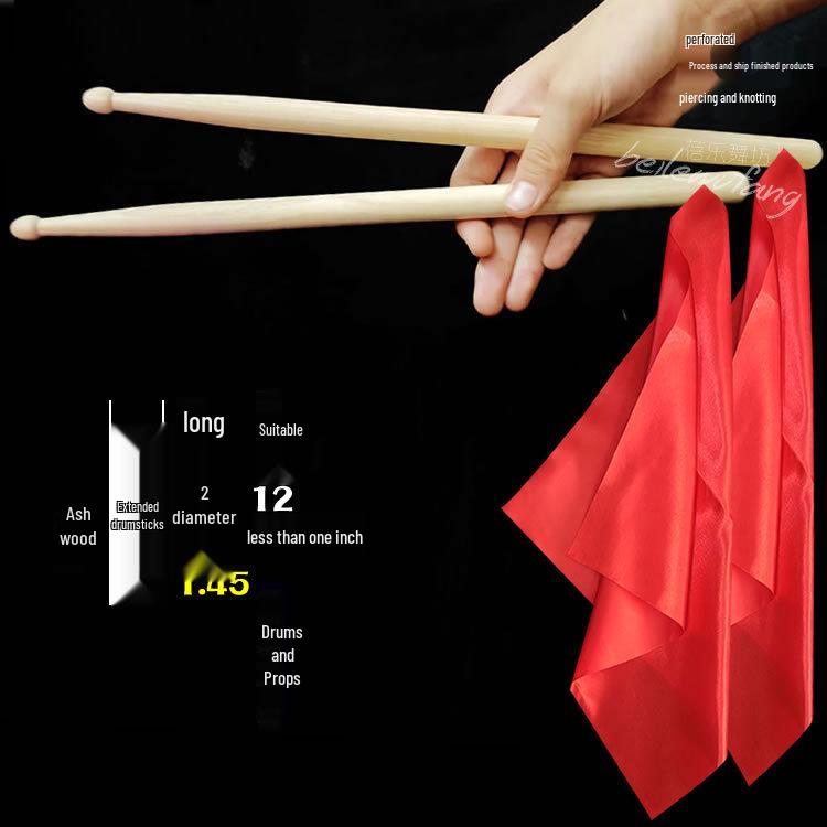 Solid Wood Drumsticks & Mallets for Adults & Kids: Perfect for Waist Drums, Kindergarten Programs, Square Exercises, and Rehearsals