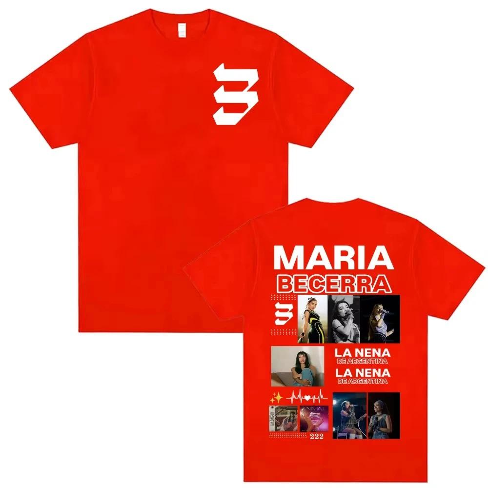 2026 Singer Maria Becerra La Nena De Argentina Graphic T Shirts Men Women Clothing T Shirt Cotton 90s Vintage T-shirt Streetwear