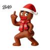 Exquisite Resin Craft for Shelf Christmas Figurine, Cute Clay Style Santa Snowman Gingerbread Man Charming Seasonal Ornaments Entrance Statue, Festive