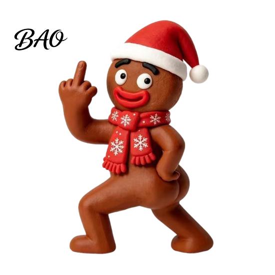 Exquisite Resin Craft for Shelf Christmas Figurine, Cute Clay Style Santa Snowman Gingerbread Man Charming Seasonal Ornaments Entrance Statue, Festive