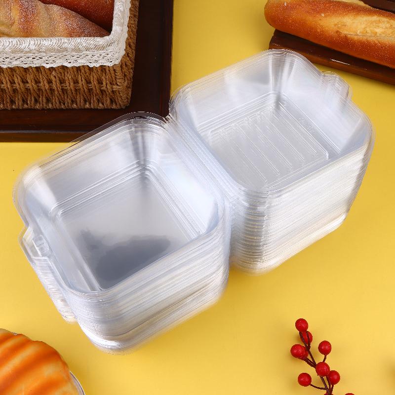 10/50Pcs Kitchen Baking Utensils Clear Clamshell Plastic Bento Cake Box V2 Aesthetic Tiramisu Packaging Box