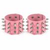 2pcs/set Adjustable Punk Goth Bracelet Wide PU Leather Bangle Leopard Wristband  Harajuku