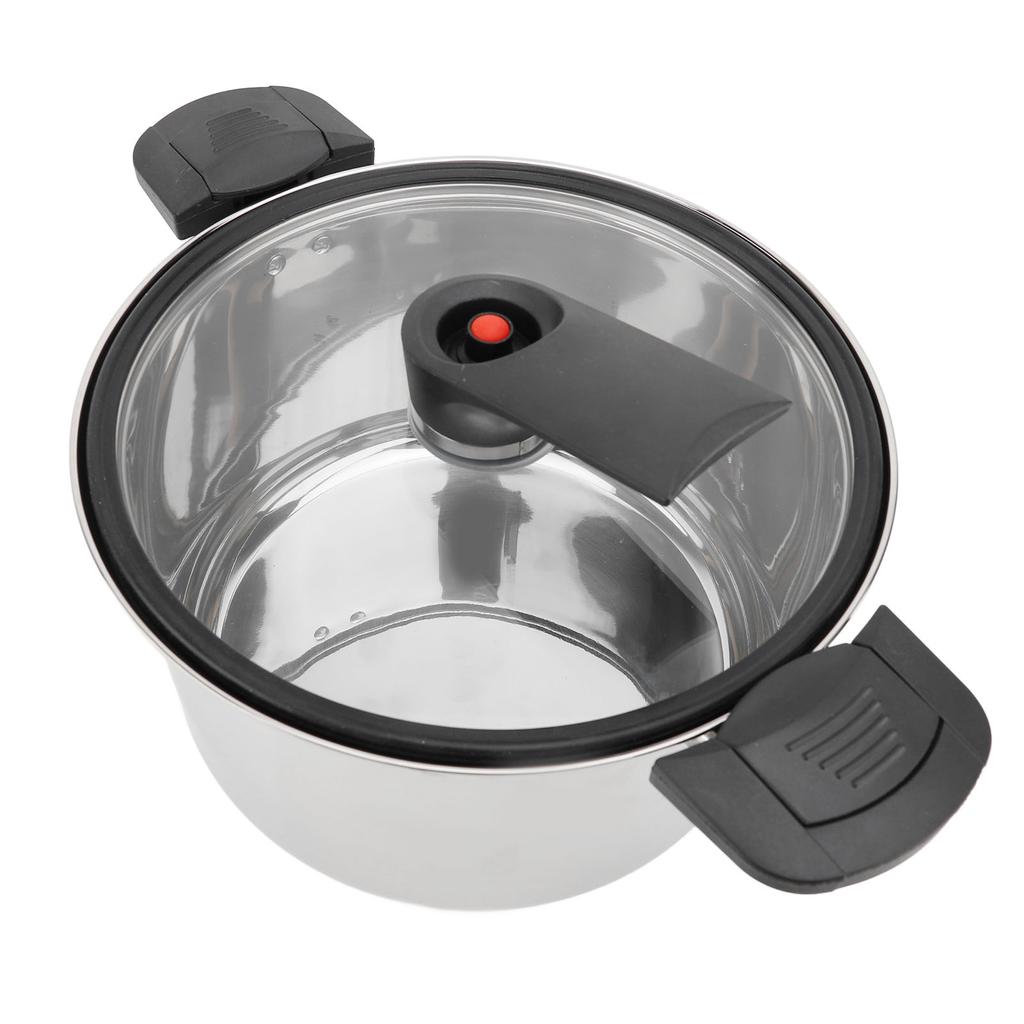 Μικρή Χύτρα Ταχύτητας Πολυλειτουργική Οικιακή Χύτρα Ταχύτητας από Ανοξείδωτο Ατσάλι Κατσαρόλα Σούπας με Γυαλί