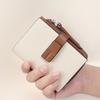 Leather Bifold Women Short Wallet Wallet Zipper Coin Purse Multi Card Holder Small Clutch Wallet Multi Card Holder Gift For Men