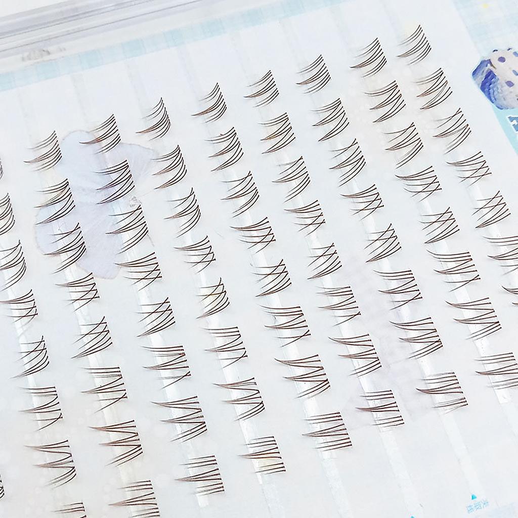 Brown Lower Segmented Eyelashes Woman DIY Bottom Eyelashes for Daily Party Traveling Makeup