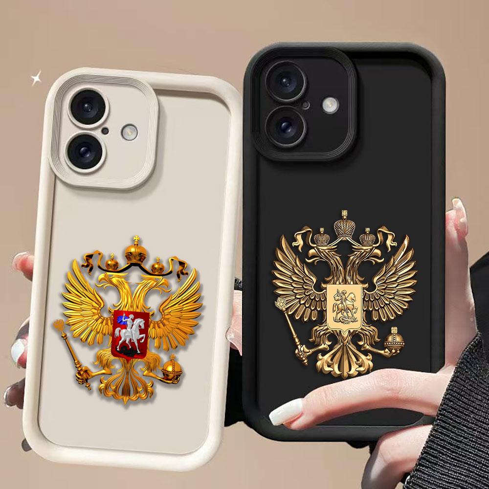 Russian Emblem Flags Cover Phone Case For Xiaomi 8 11 12 12T 13 13T 14 14T 15 POCO F5 F7 X3 X4 X5 X6 X7 M6 M7 PRO TPU Case Shell