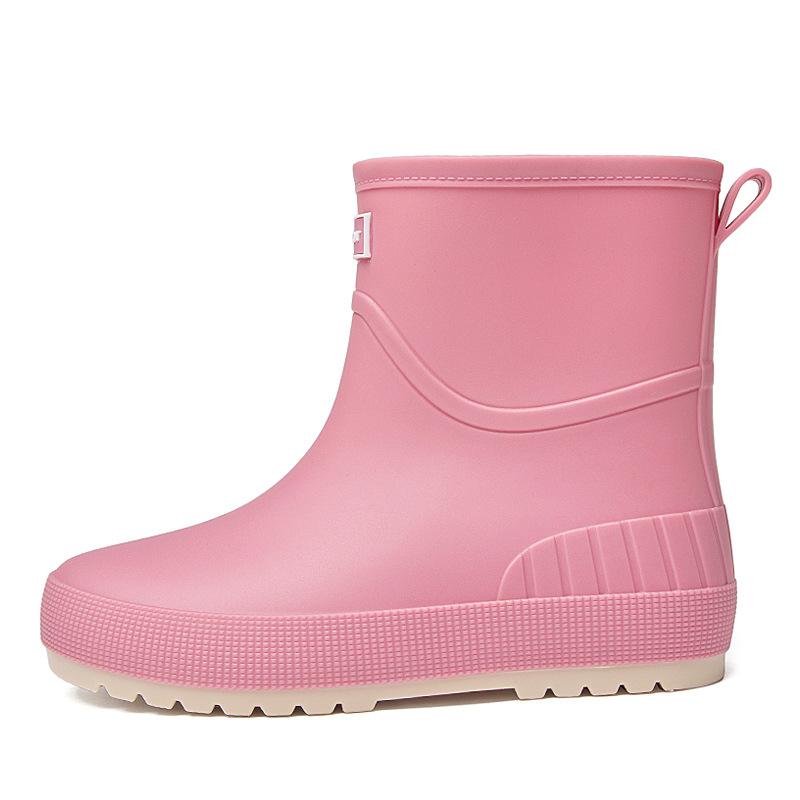 Fashion short tube women wear non-slip water shoes new rain boots kitchen rubber shoes water boots